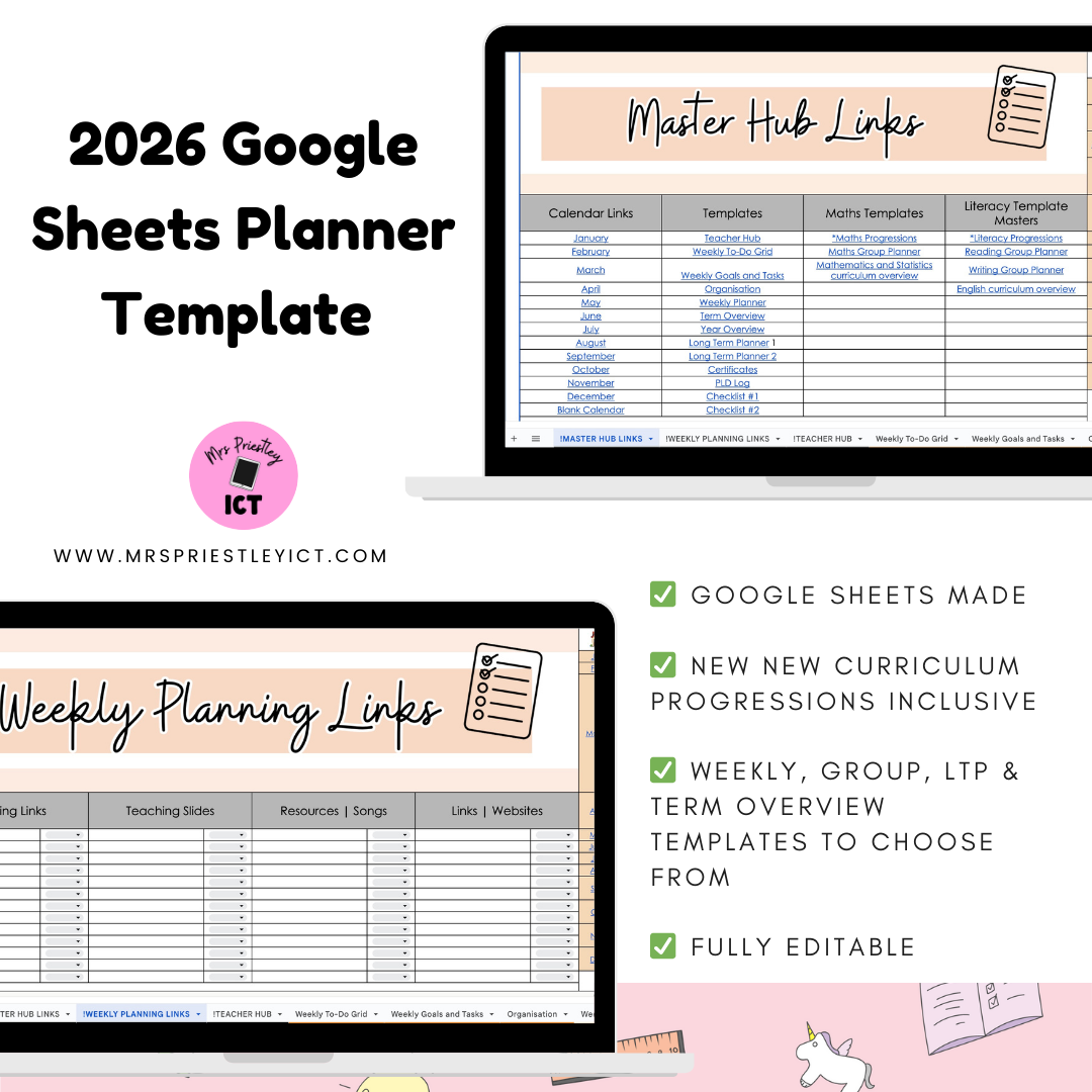 Google Sheets Planner - 2026