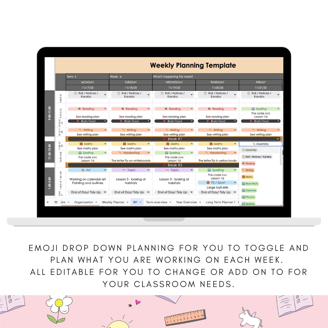 Google Sheets Planner - 2026
