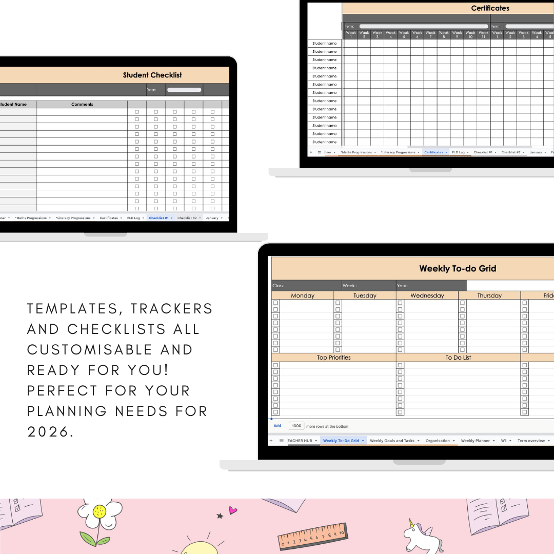 Google Sheets Planner - 2026