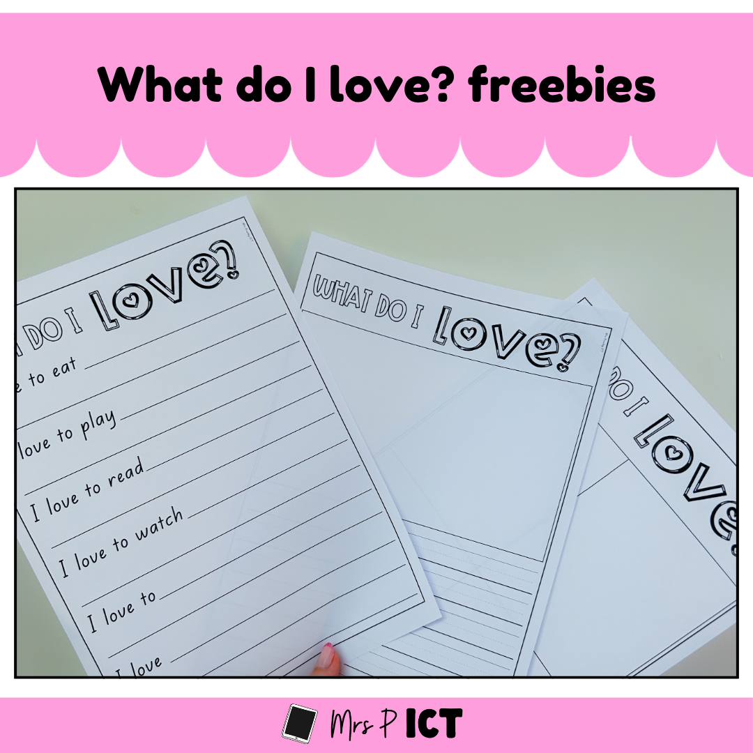 What do I love? Freebie