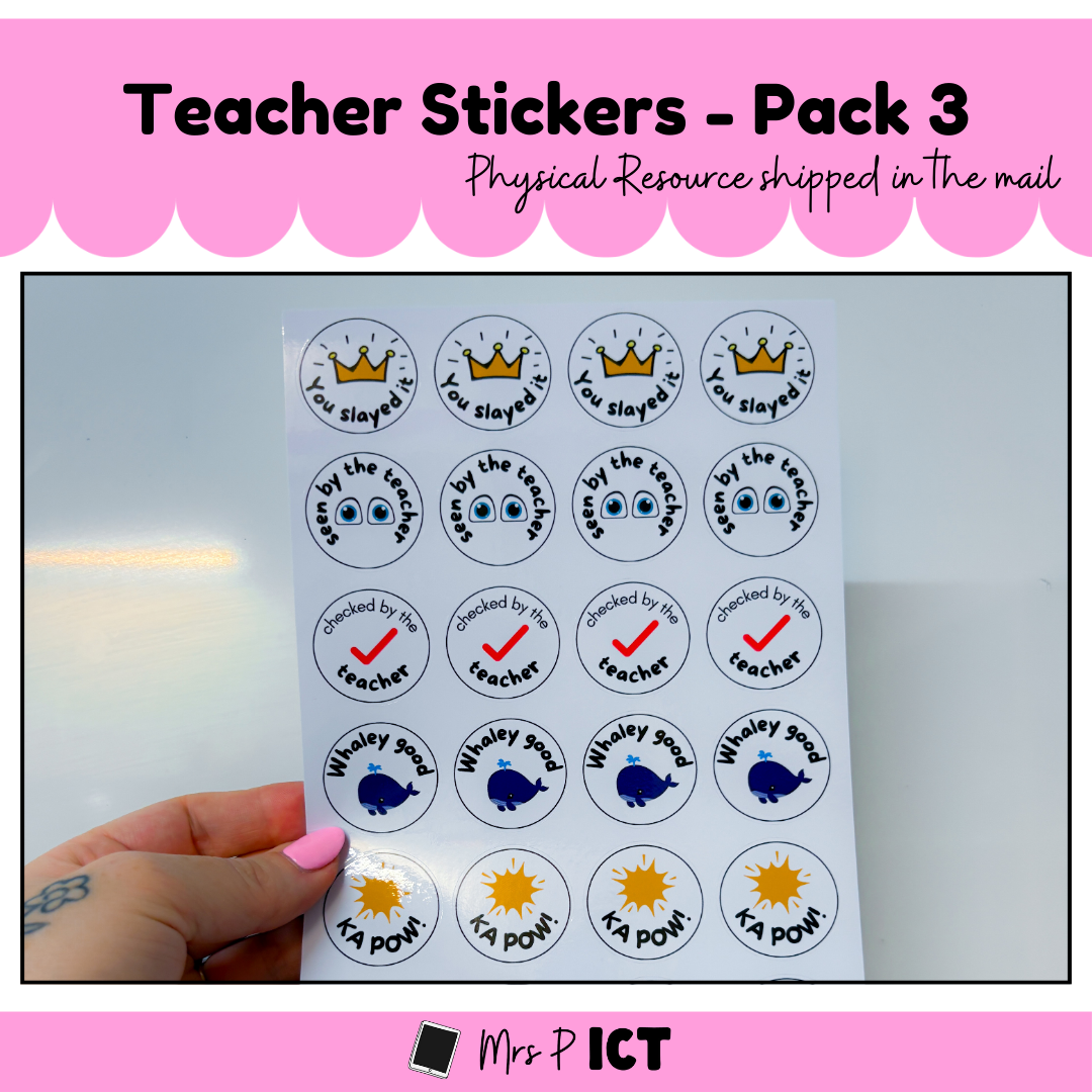 Teacher Stickers - Pack 3