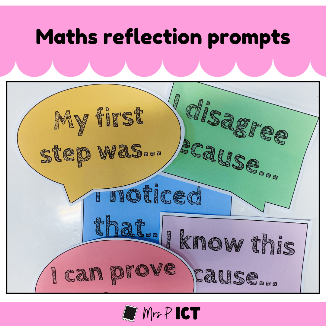 Maths reflection prompts