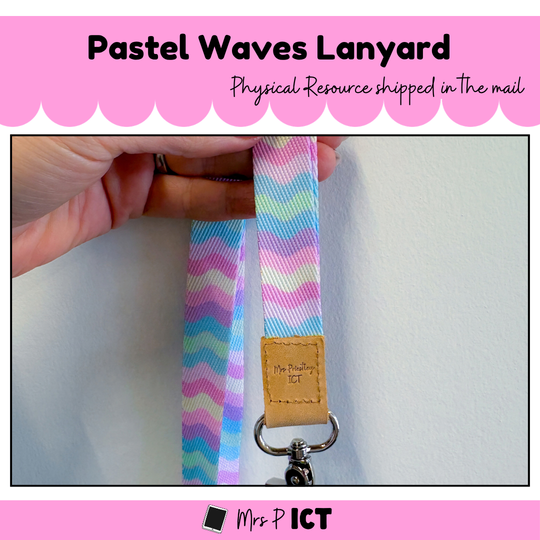 Pastel Waves Lanyard