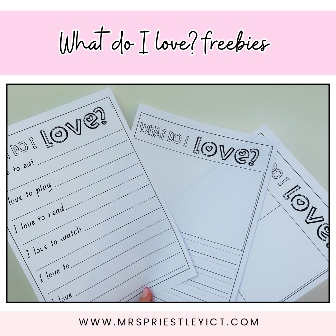 What do I love? Freebie