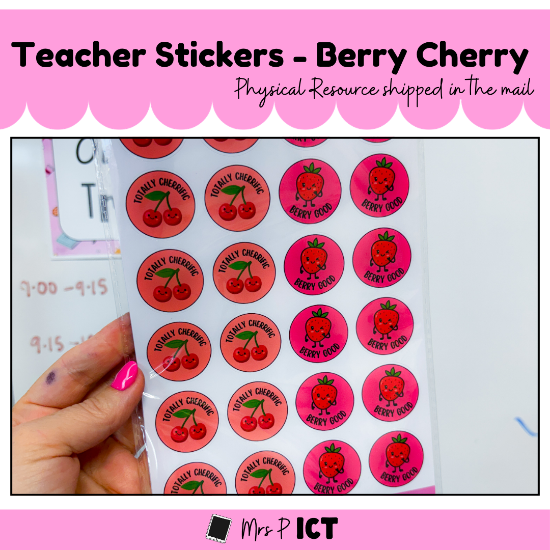 Teacher Stickers - Berry Cherry