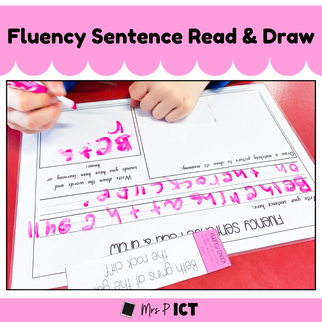 Fluency sentence read and draw