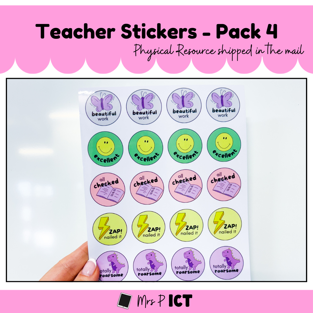 Teacher Stickers - Pack 4