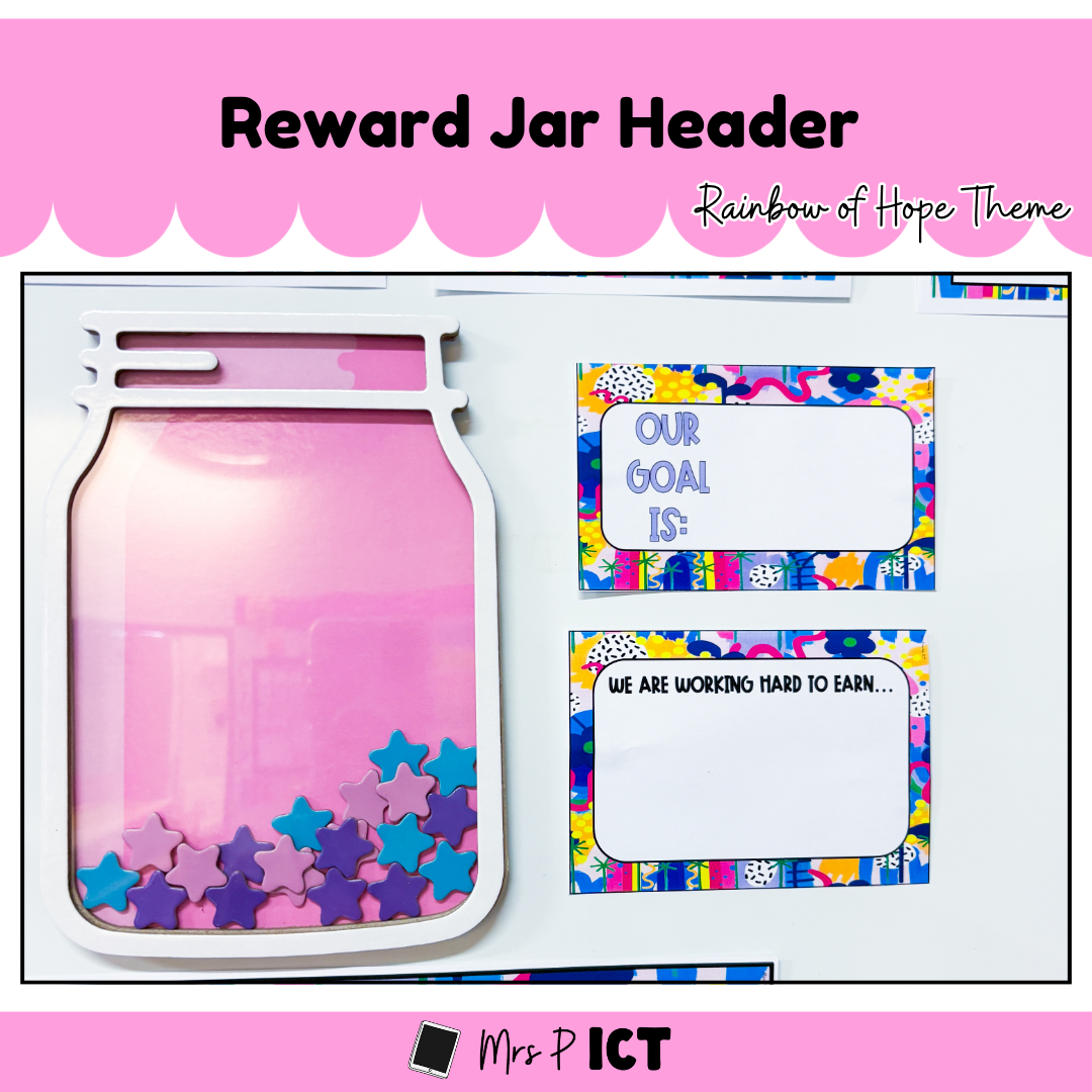 Reward Jar Header (Rainbow of Hope theme)
