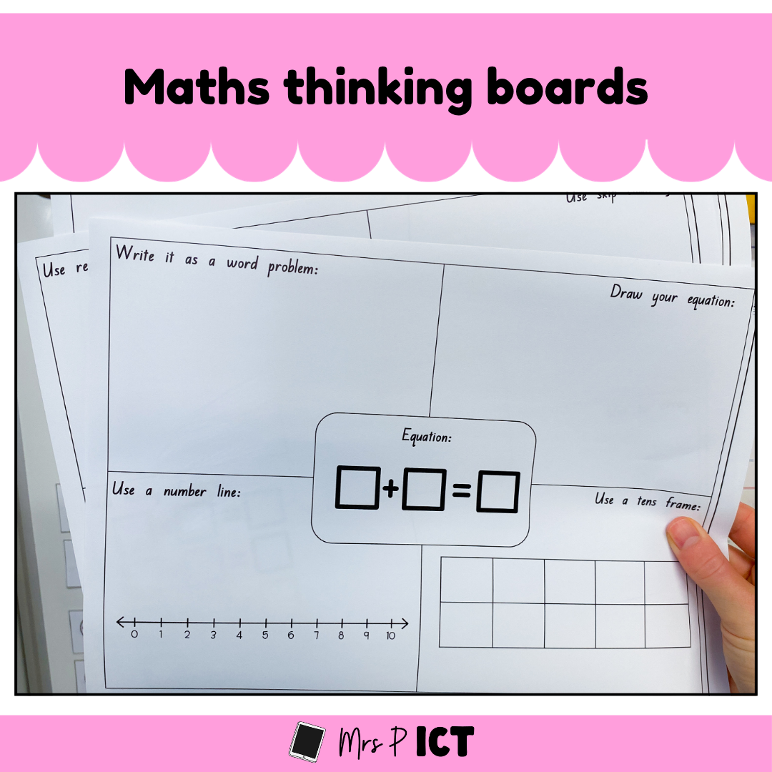 Maths thinking boards