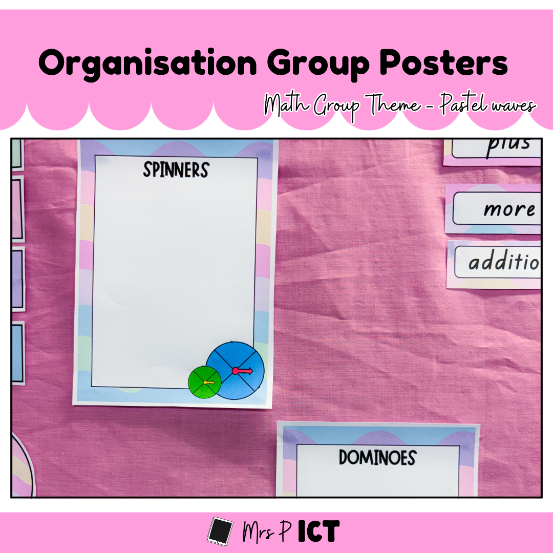 Organisation Group Posters (Maths theme - Pastel waves)