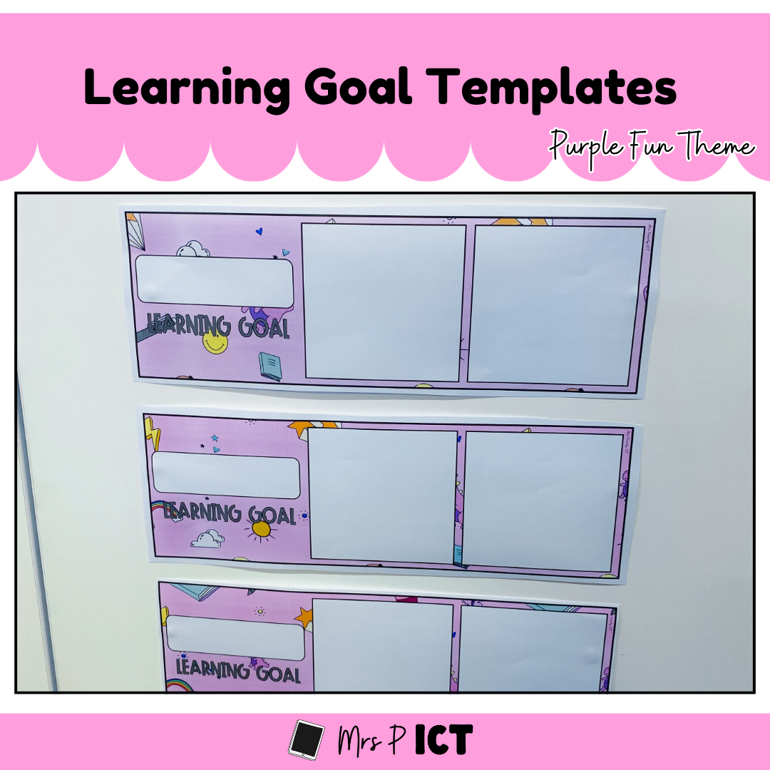 Learning Goal Templates - Purple Fun
