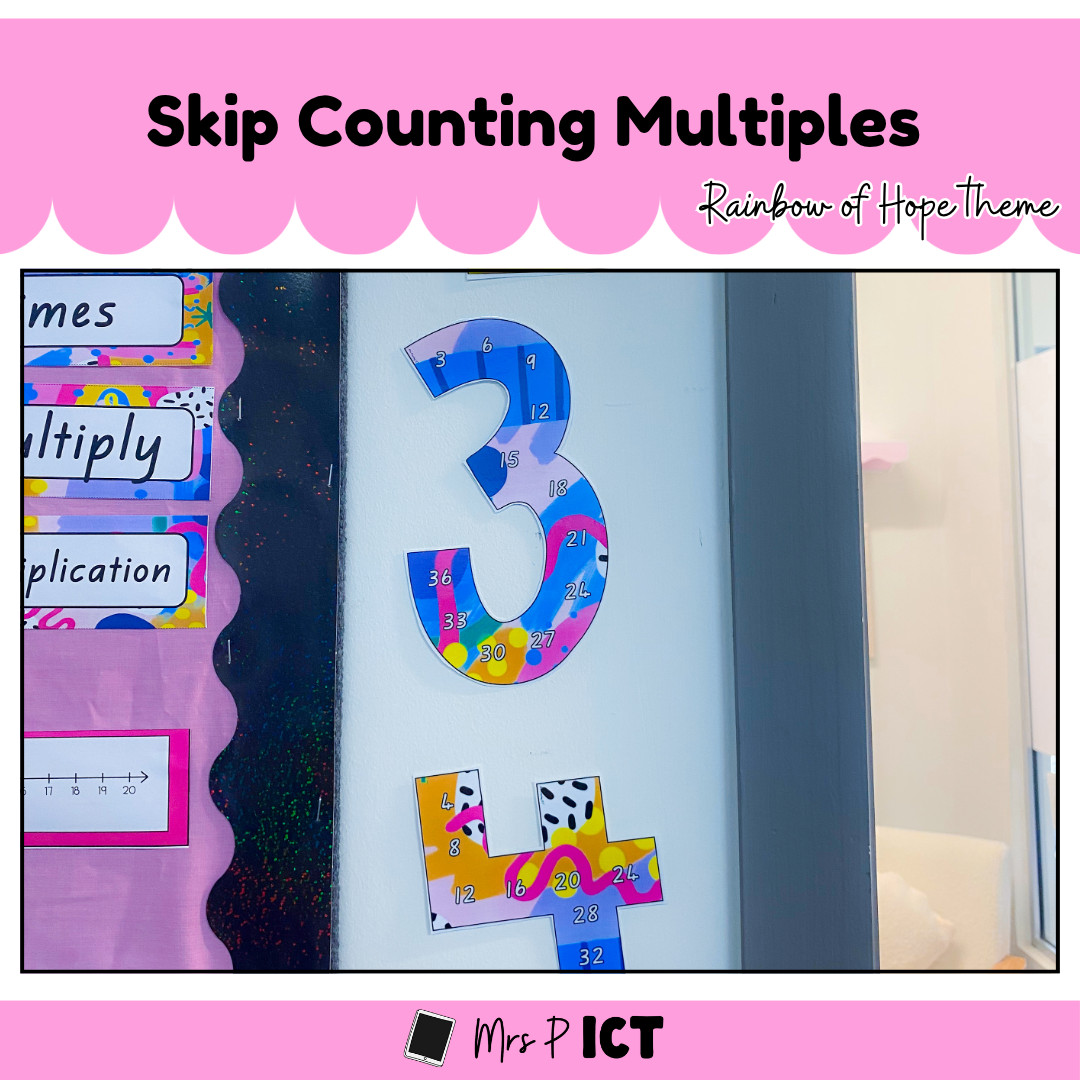 Skip counting multiples (Rainbow of hope)