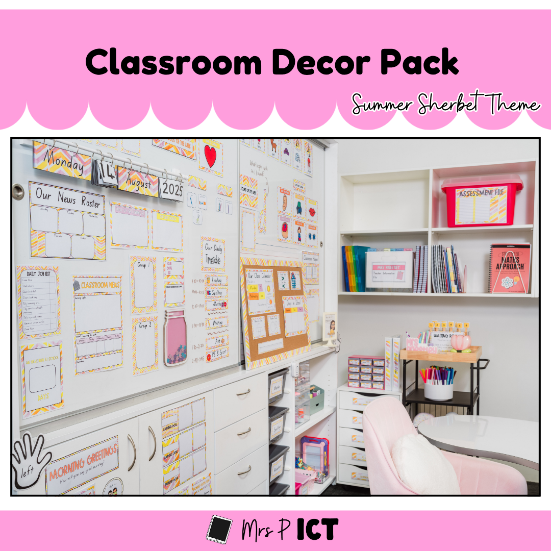 Summer Sherbet Classroom Decor Pack