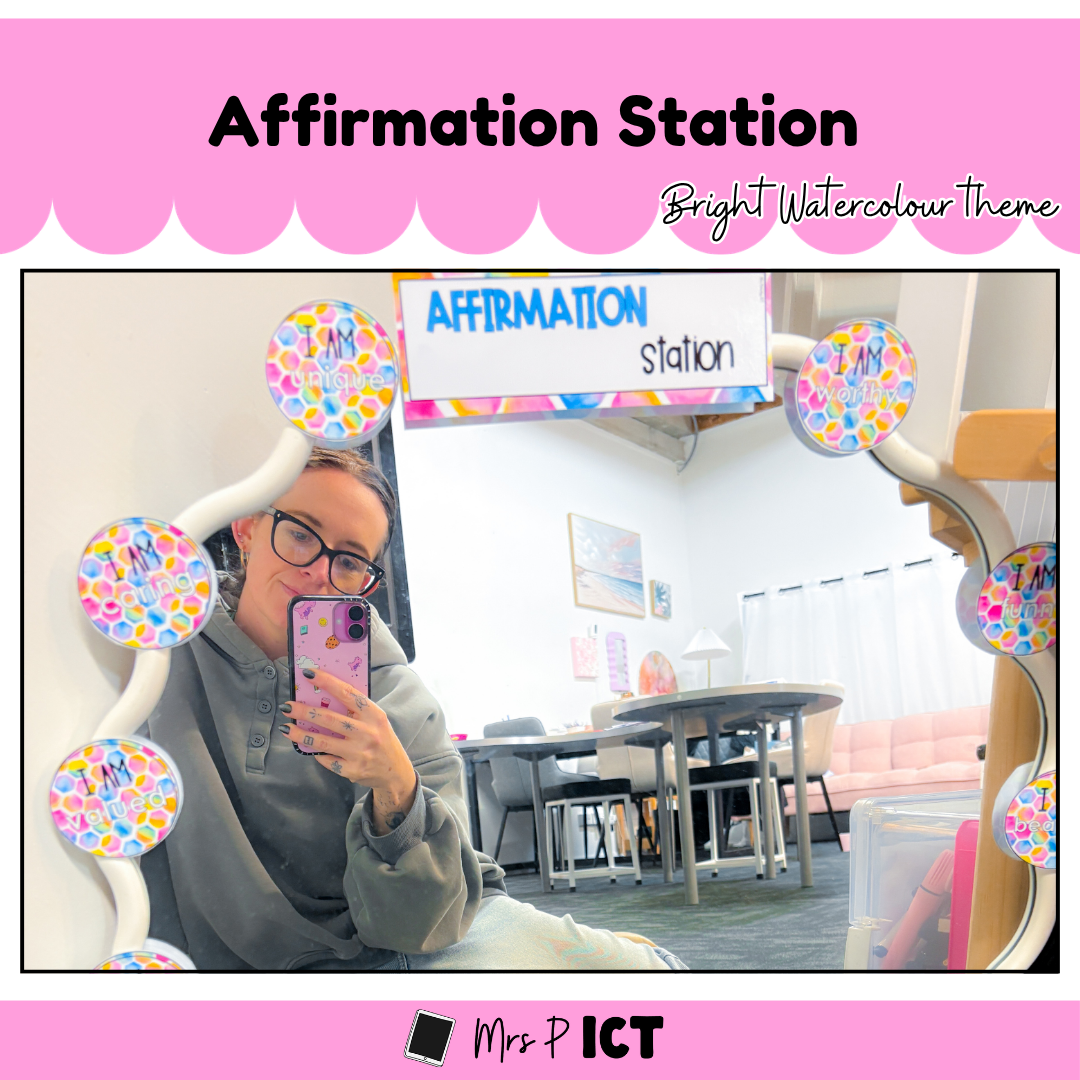 Affirmation Station - bright watercolour