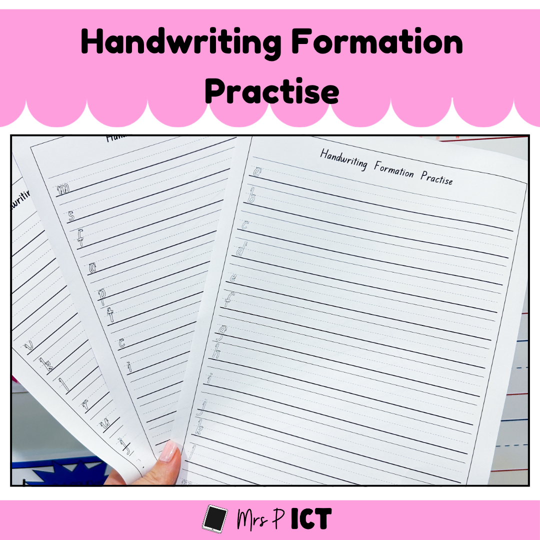 Handwriting Formation Practise