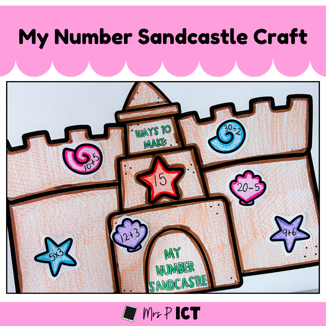 My number sandcastle craft