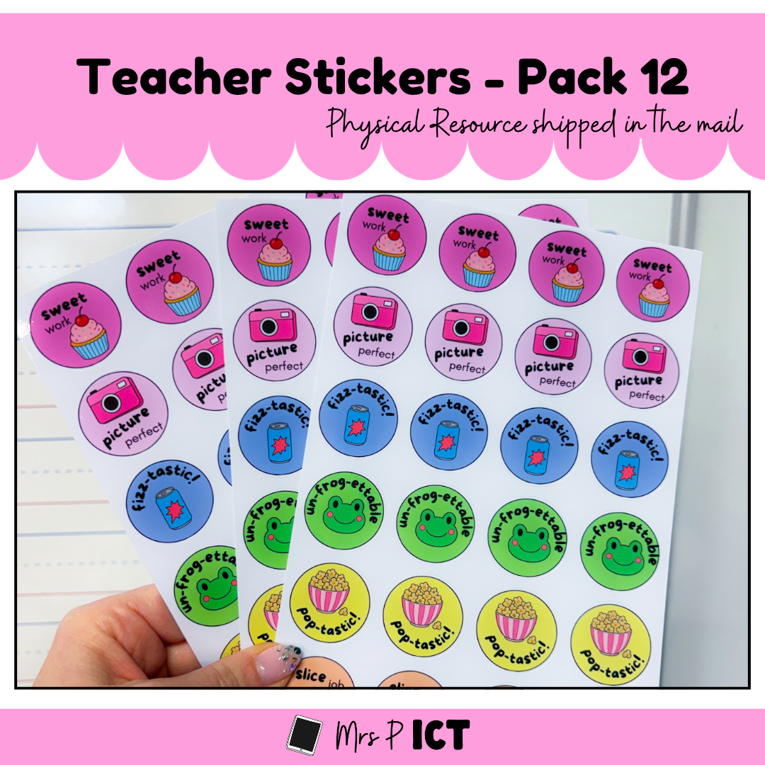 Teacher Stickers - Pack 12