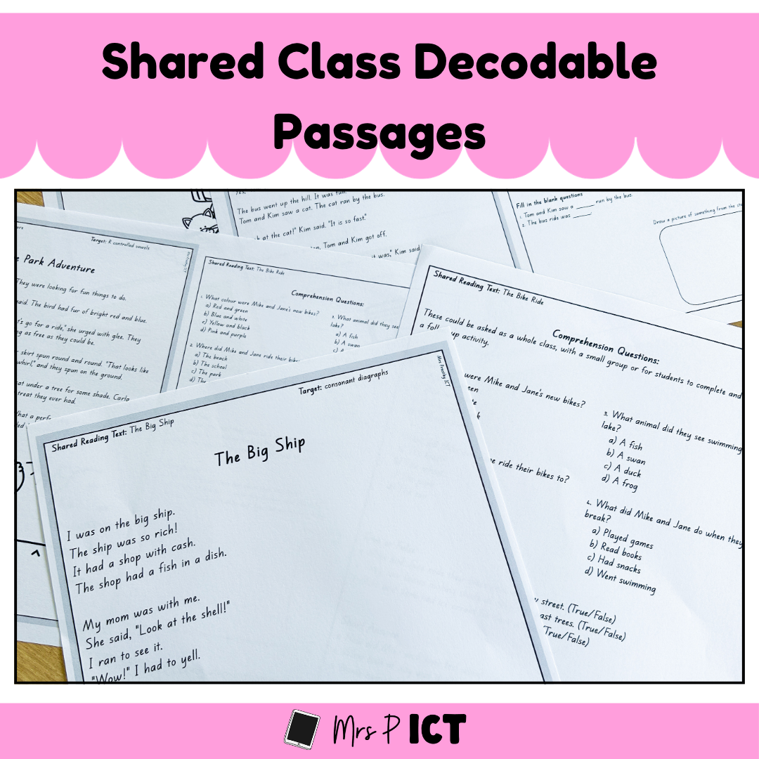 Shared Class Decodable Passages