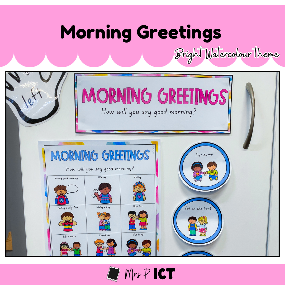 Morning Greetings Anchor Chart (bright watercolour)