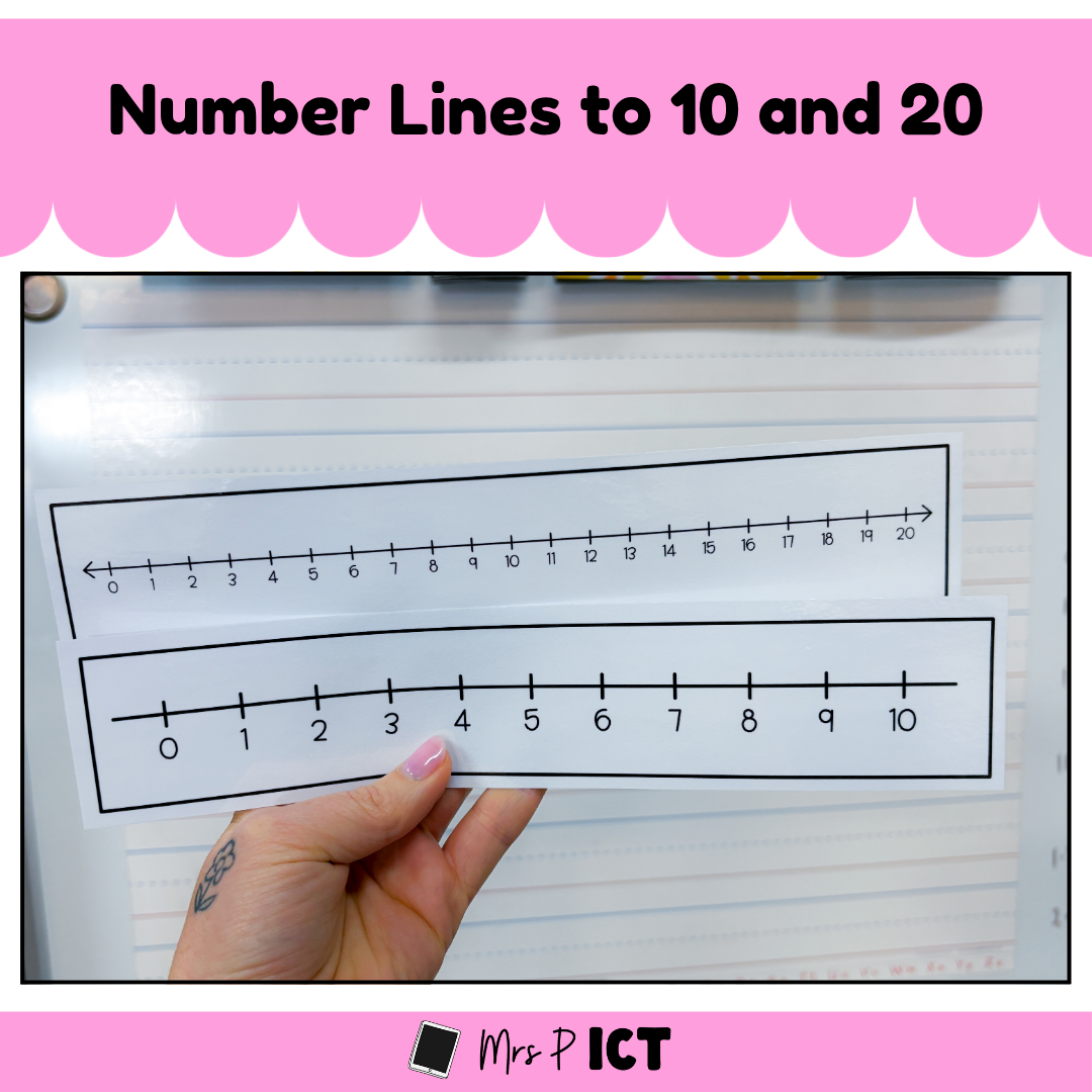 Number lines to 10 and 20