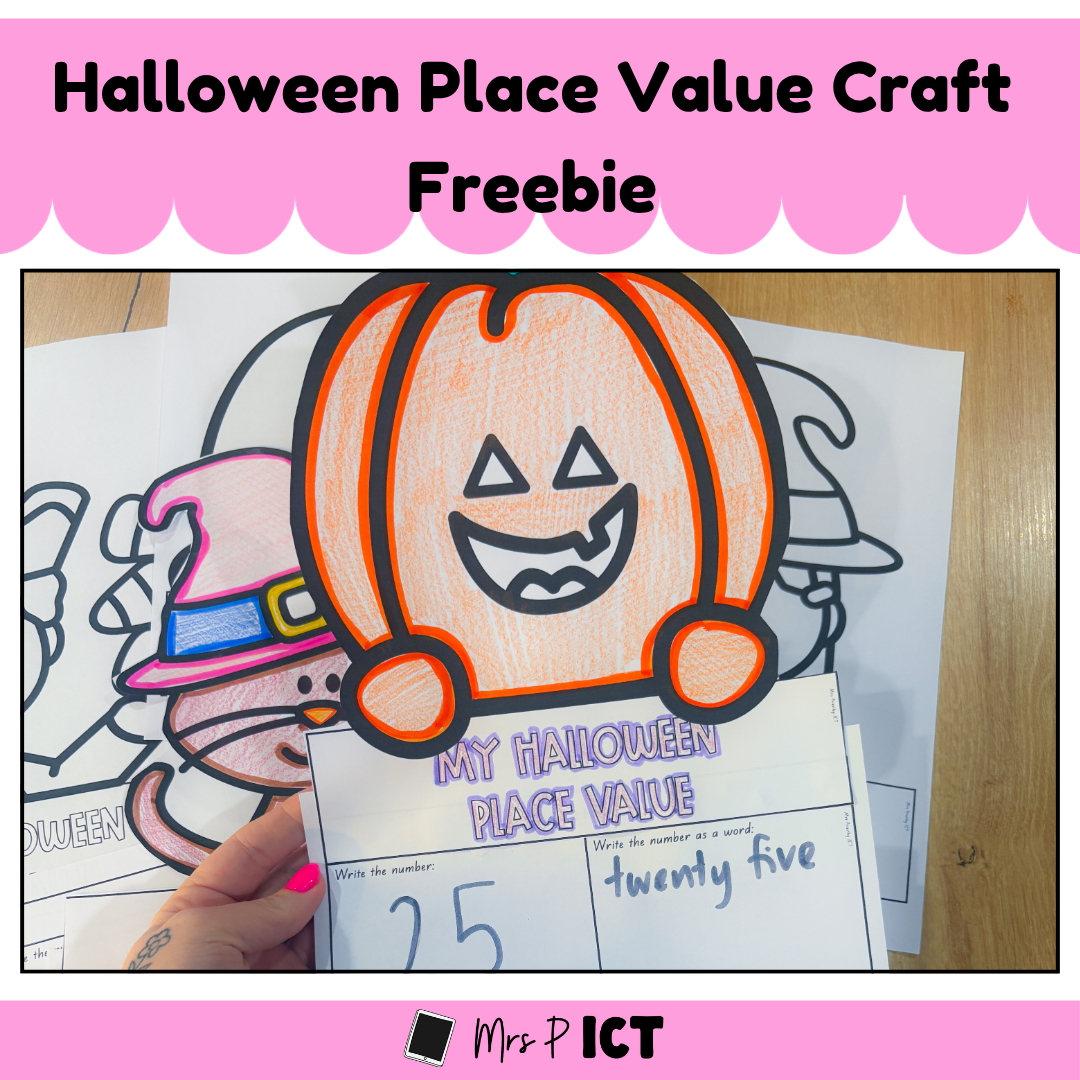 Halloween Place Value Craft Freebie