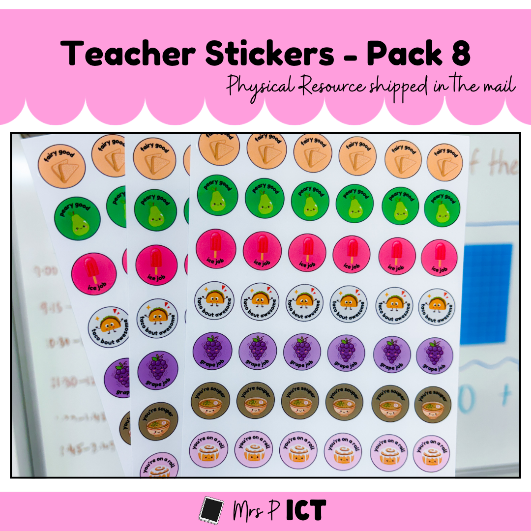 Teacher Stickers - Pack 8