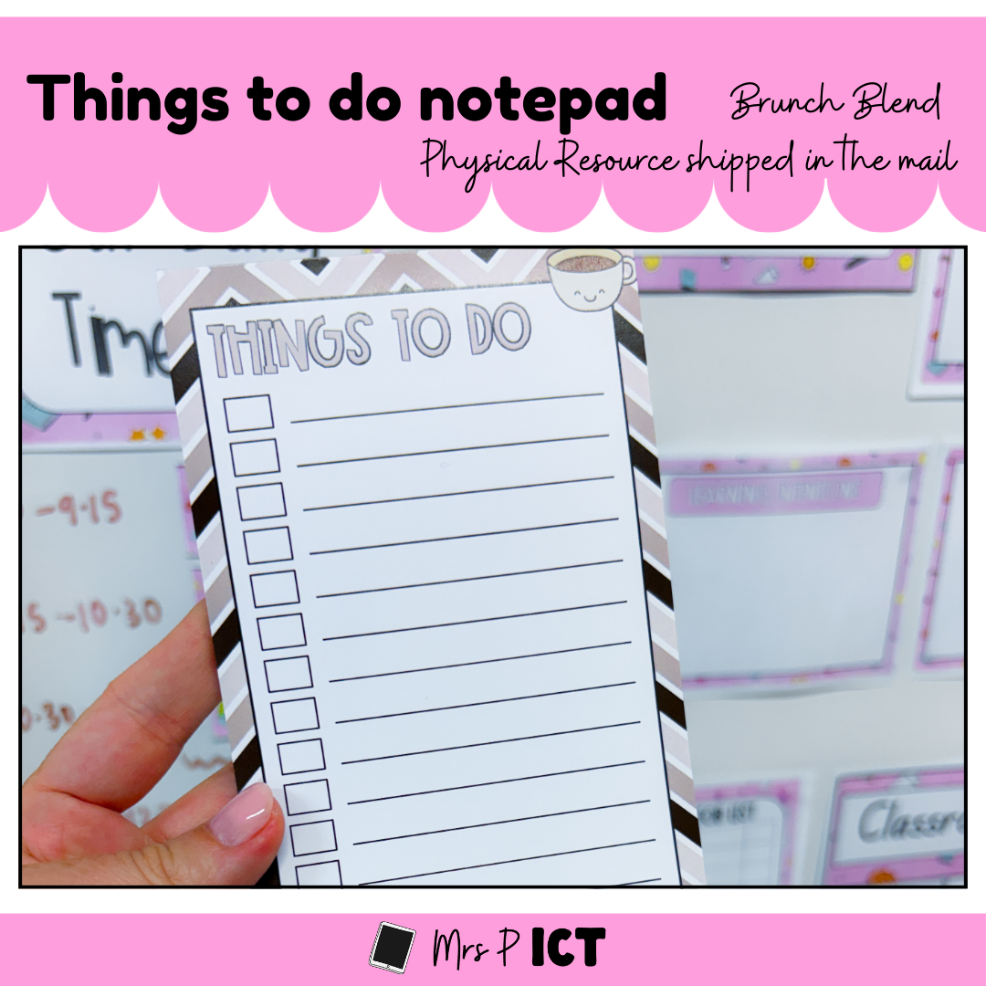 Things to do notepad - Brunch Blend