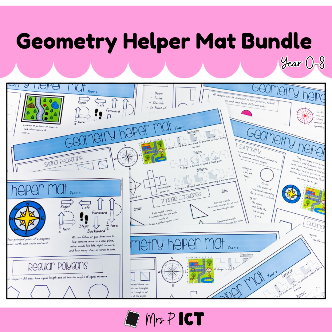 Geometry Helper Mat (Year 0-8 bundle)