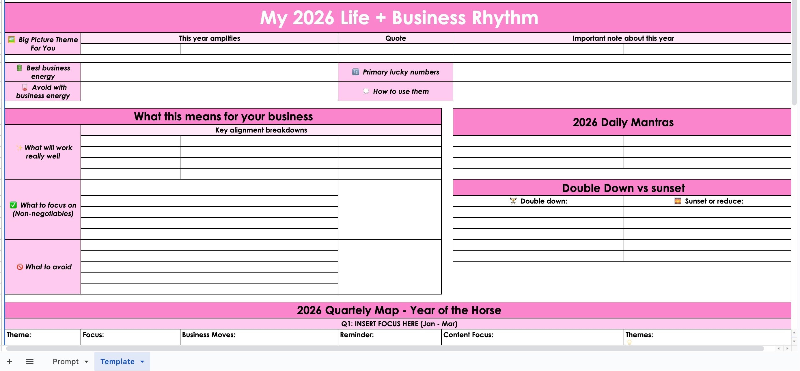 2026 Life and Business Planner and Prompt
