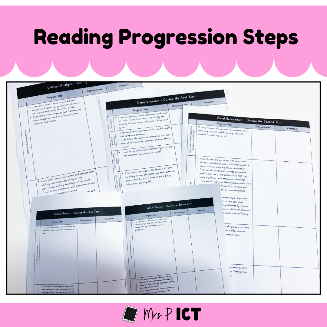 Reading Progression Steps