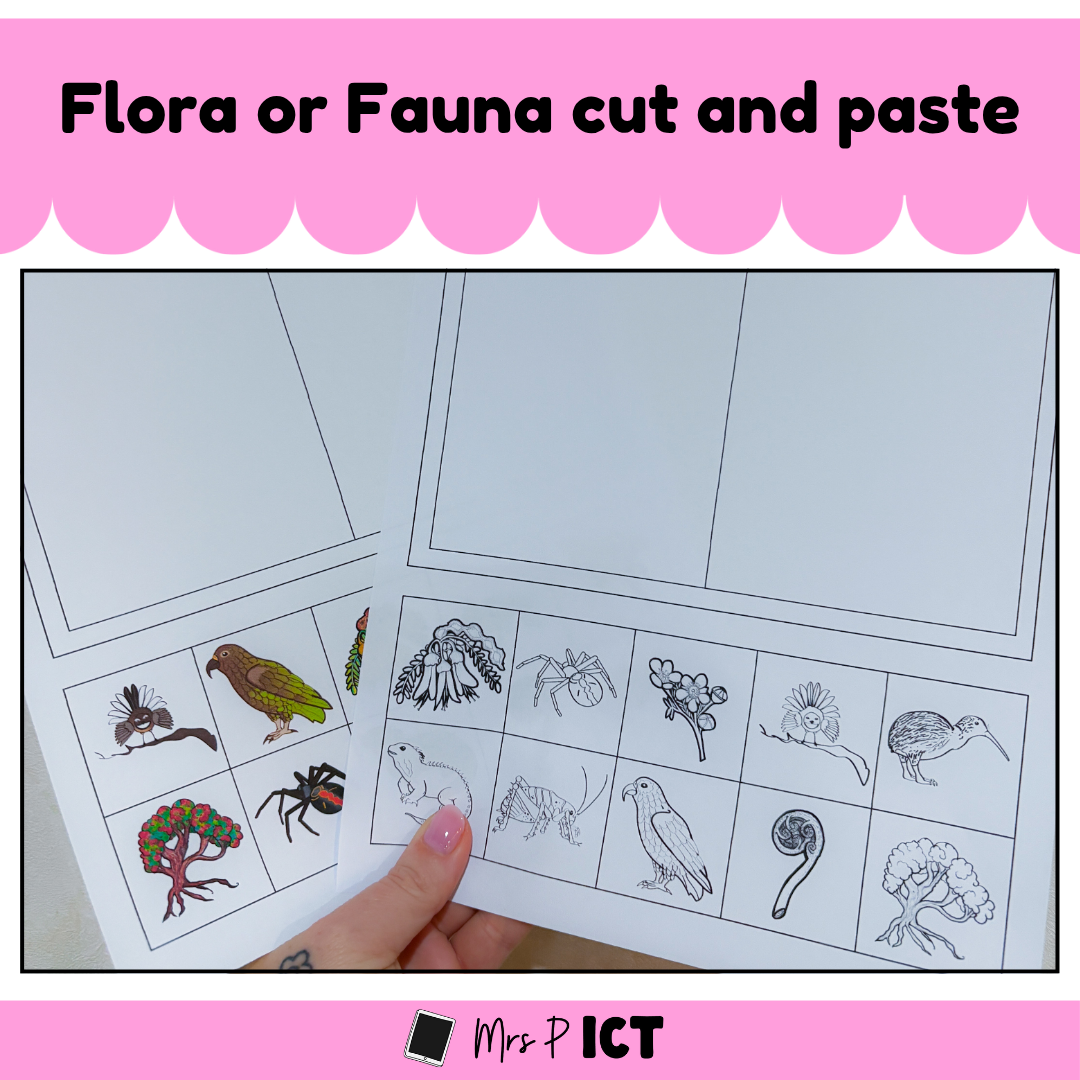 Flora or Fauna cut and paste