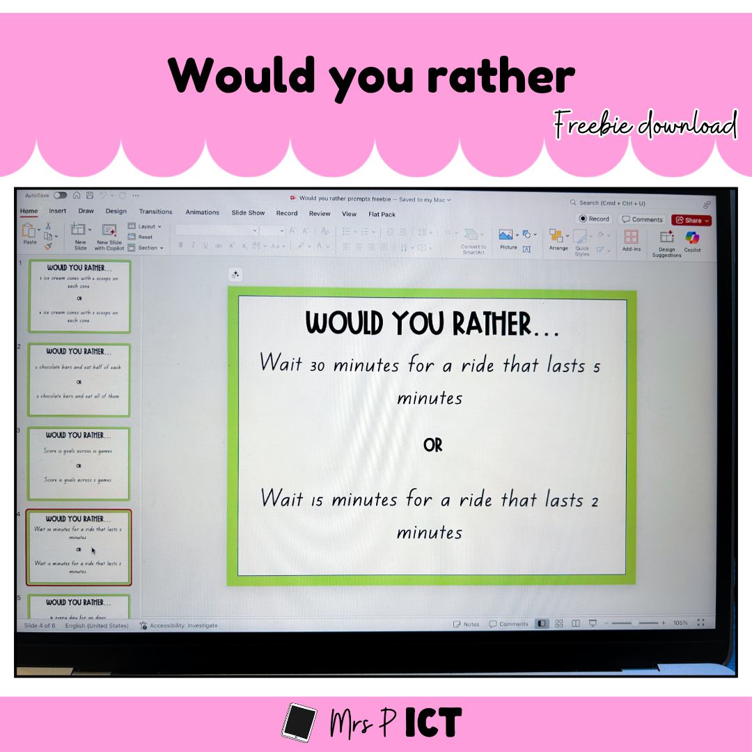 Would you rather - freebie