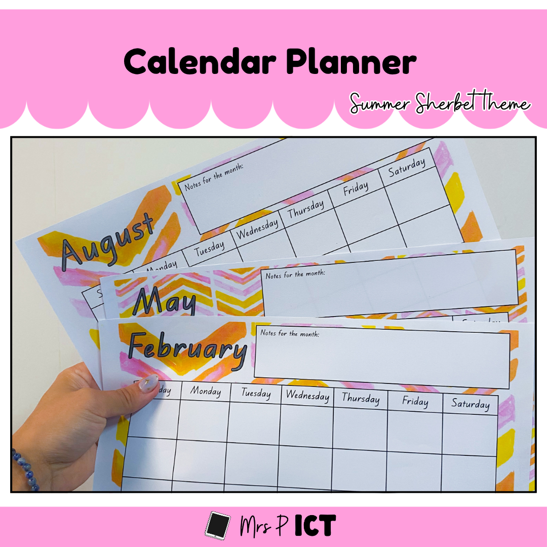 Calendar Planner (Summer Sherbet)
