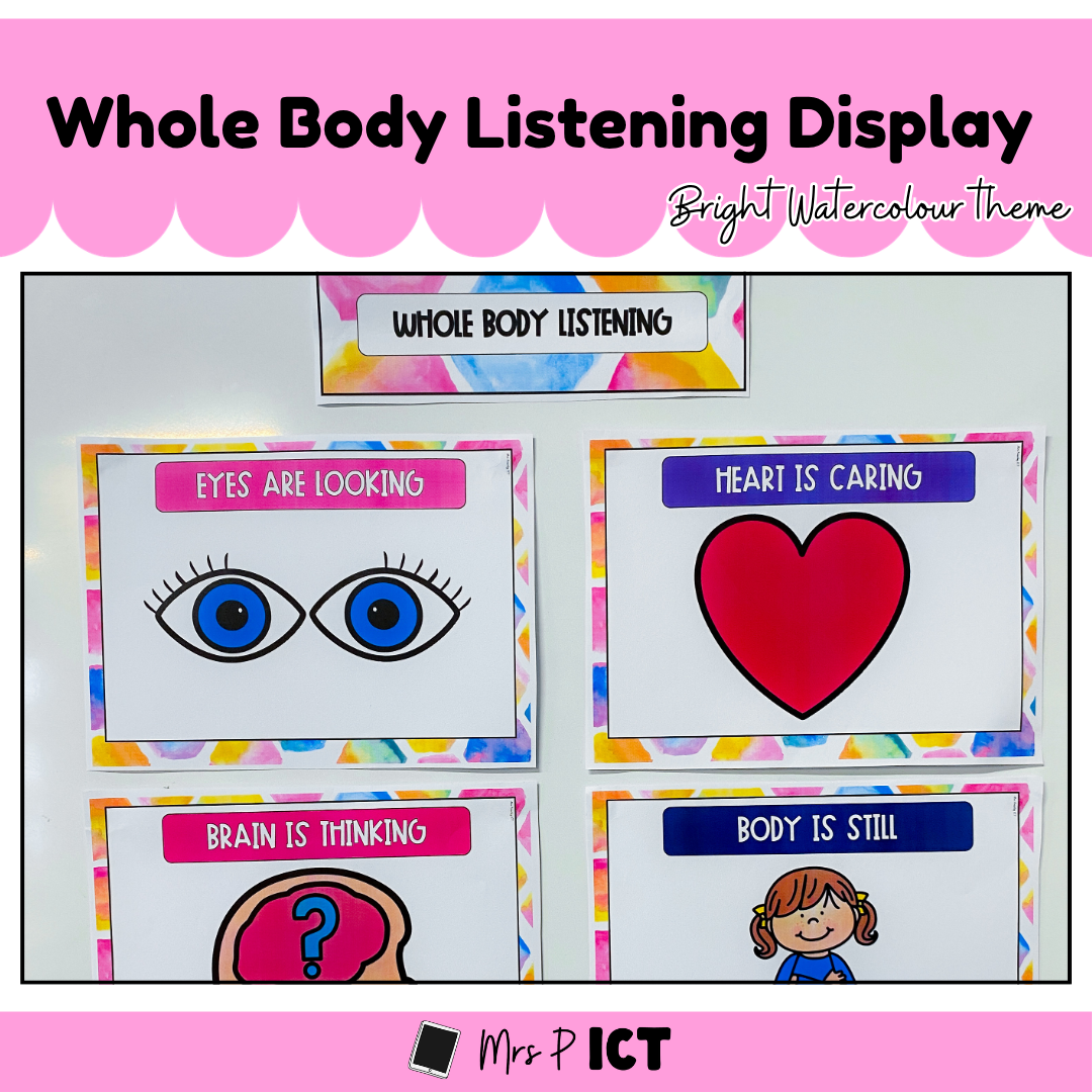 Whole body listening display - bright watercolour