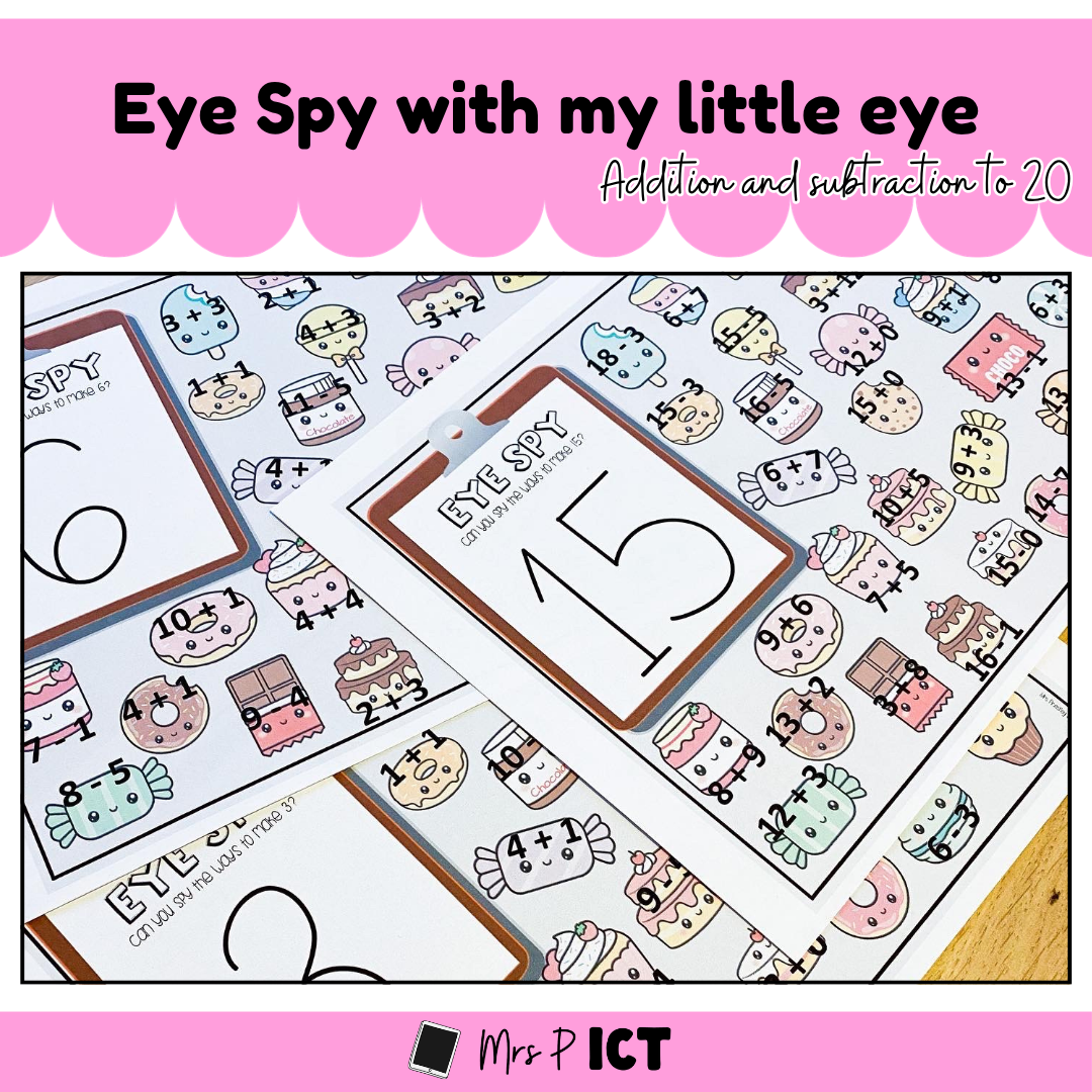 Eye spy with my little eye - addition and subtraction to 20