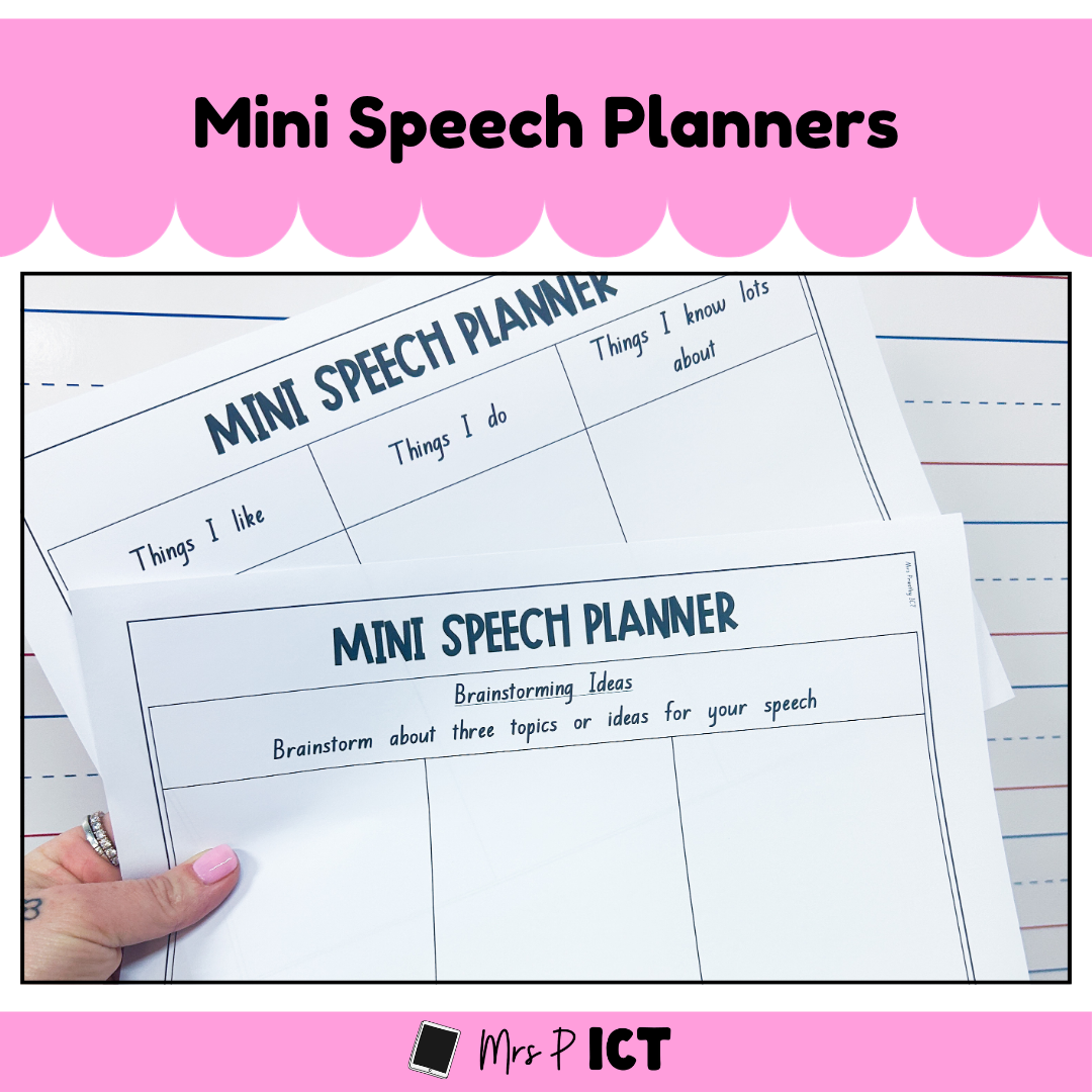 Mini Speech Planners