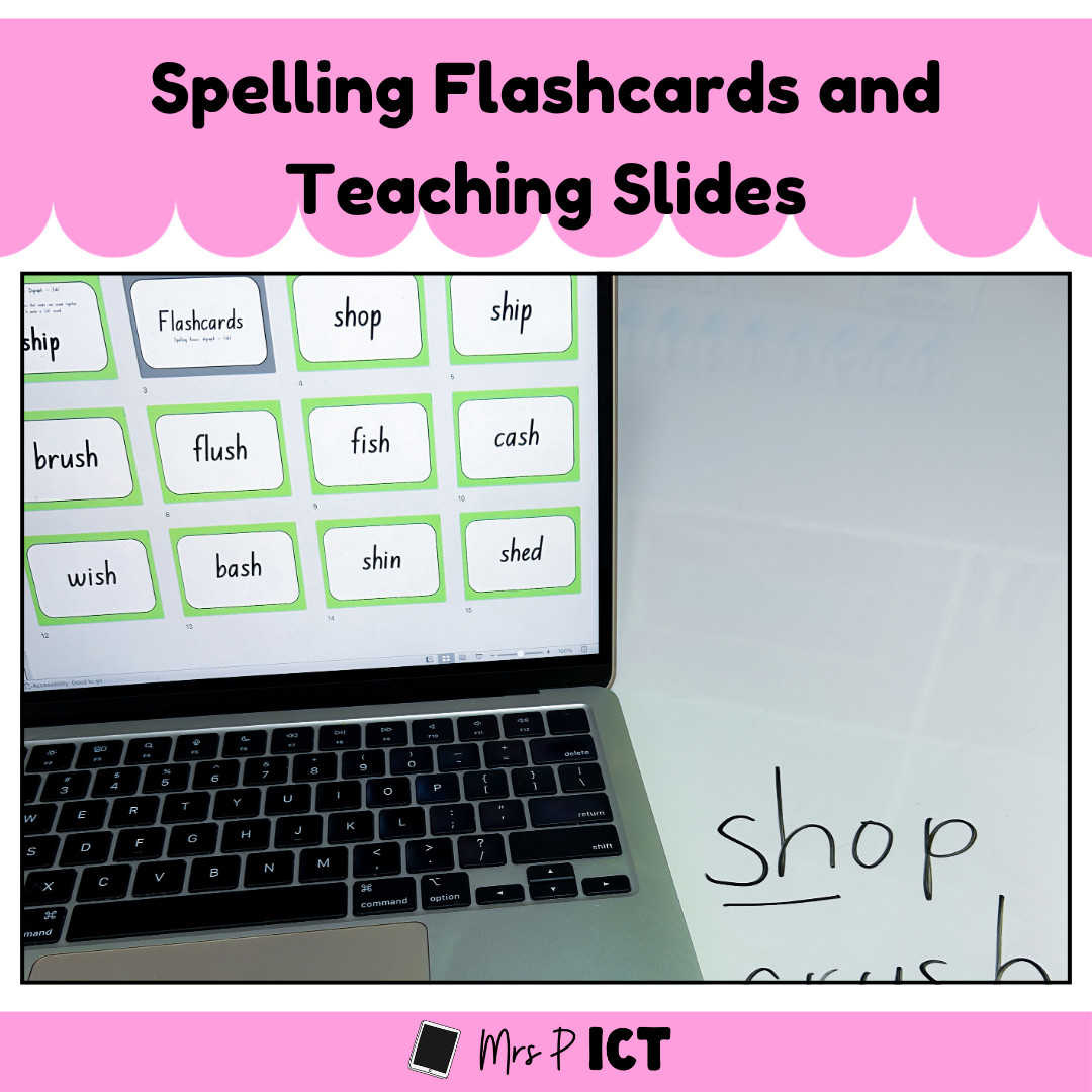 Spelling Flashcards and Teaching Slides - Pack 1