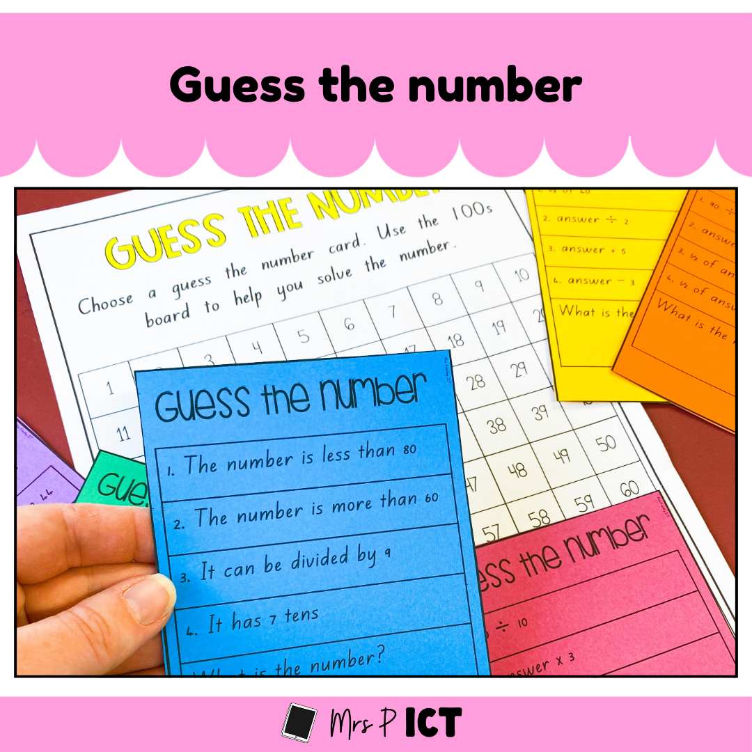 Guess the number cards