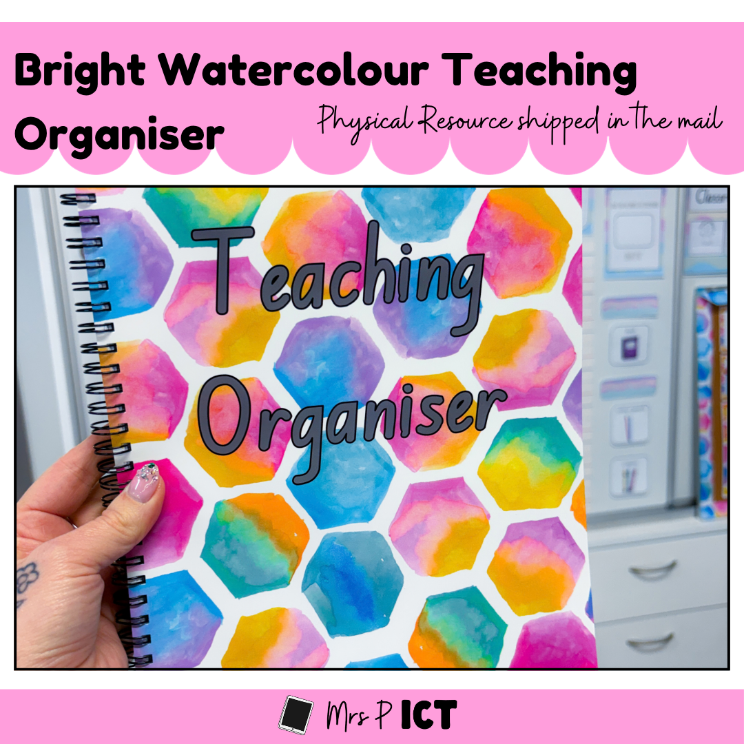 Bright Watercolour Teaching Organiser
