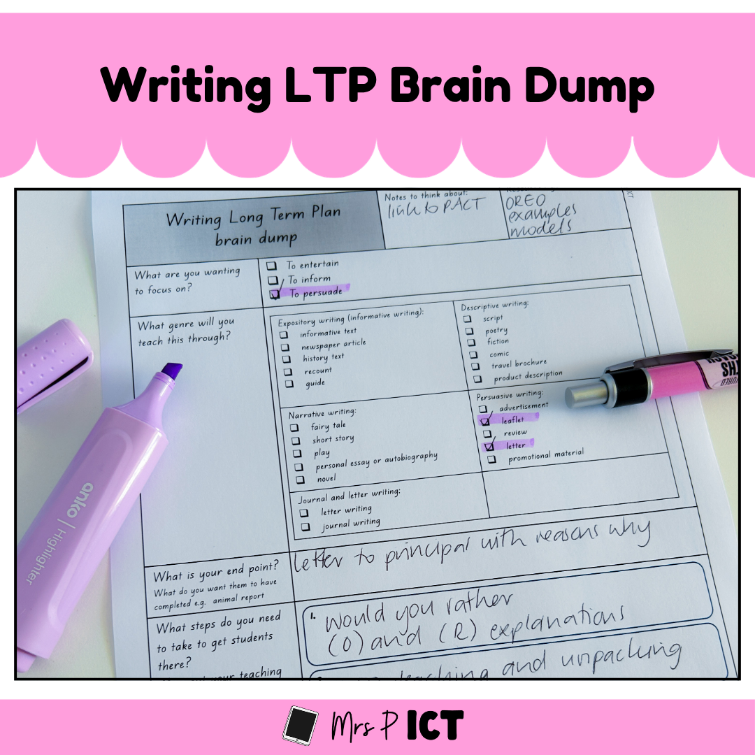 Writing LTP Brain Dump