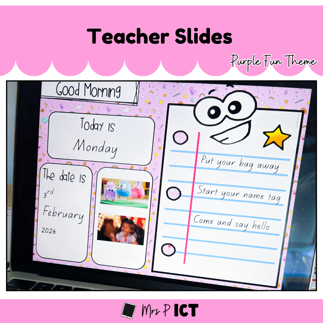 Teacher Slides - Purple Fun