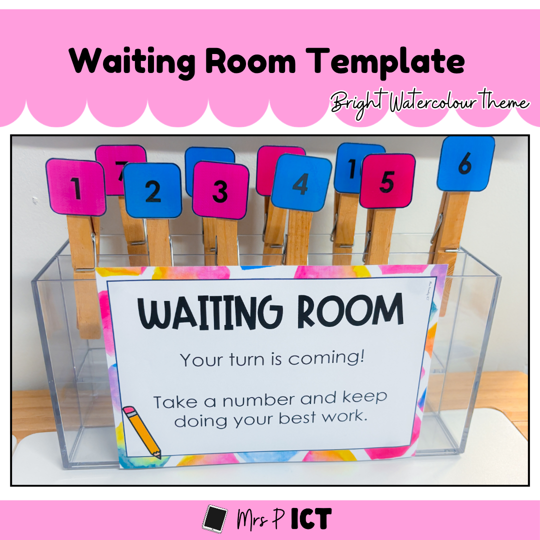 Waiting Room Template - bright watercolour