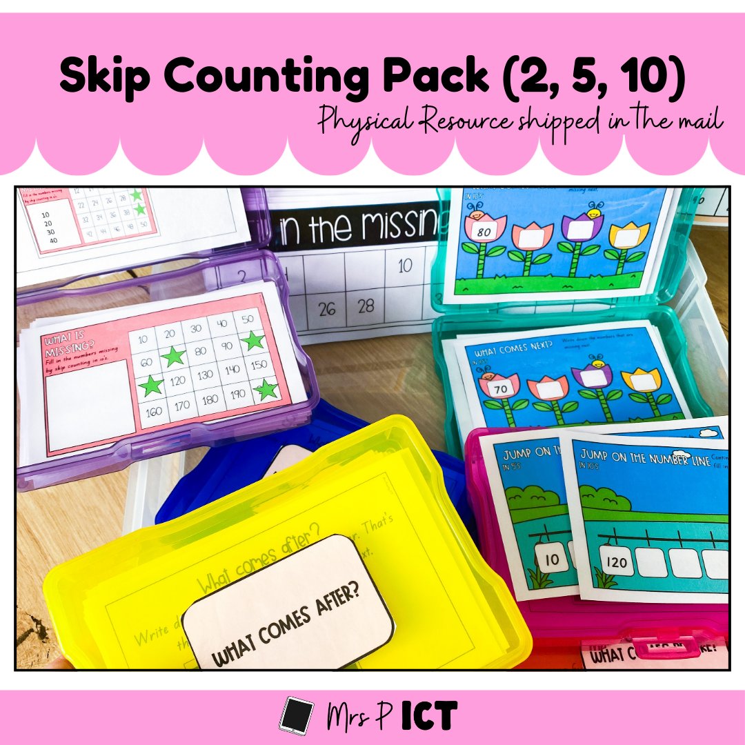 Skip counting in 2's, 5's and 10's Pack