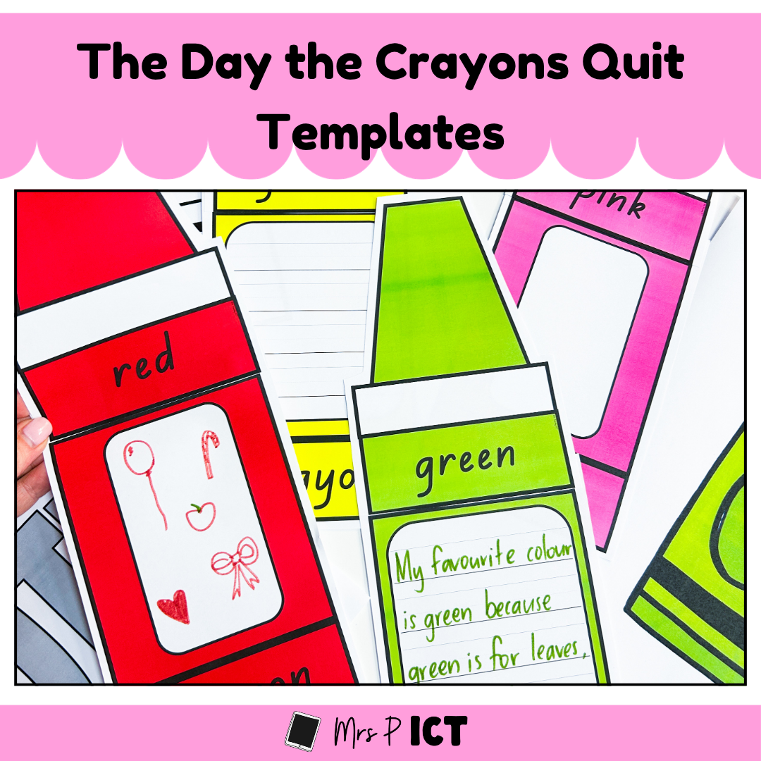 The day the crayons quit writing templates
