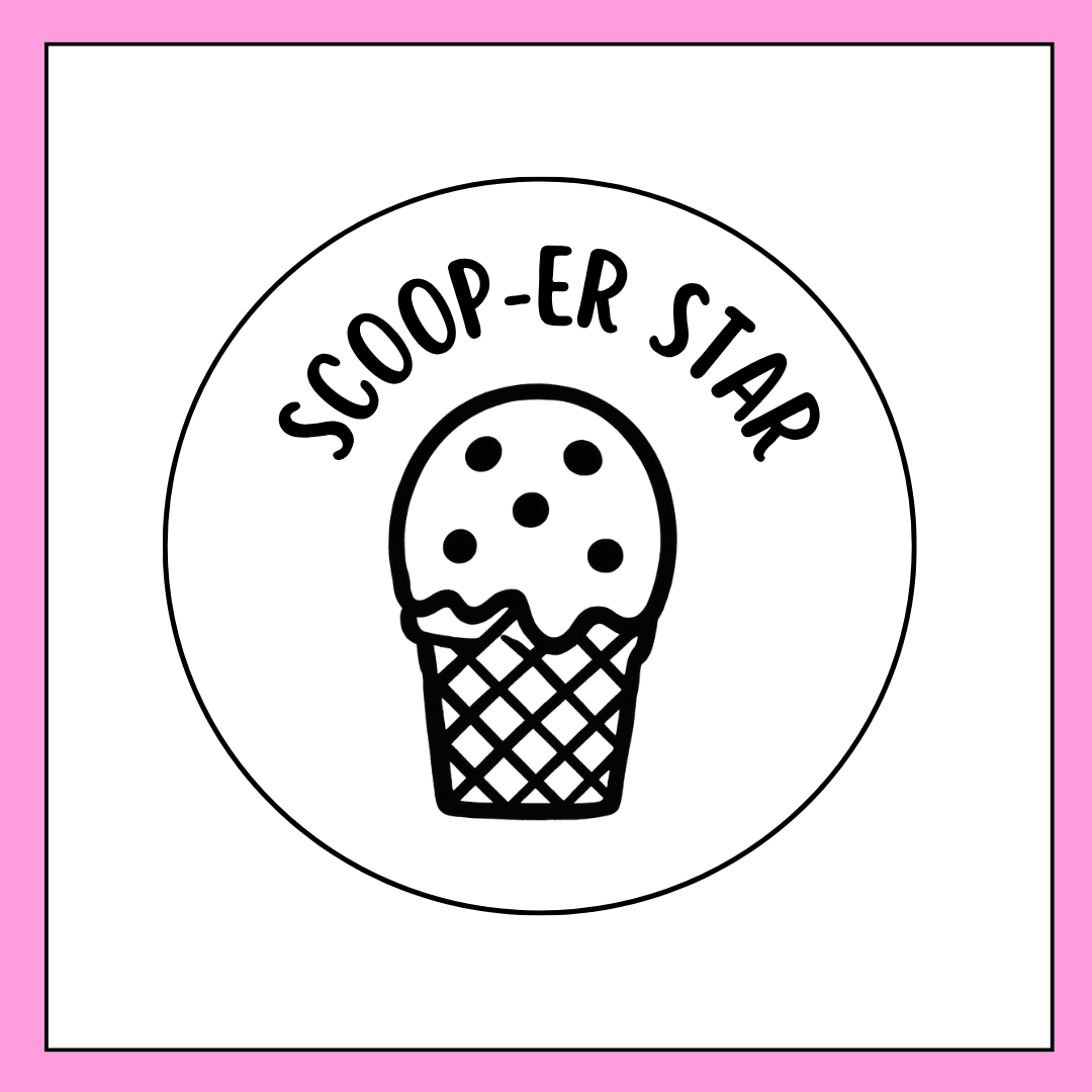 Scoop-er star stamp