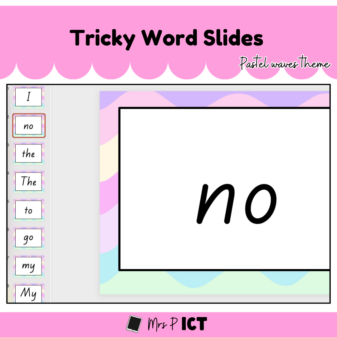 Tricky word slides (Pastel waves)