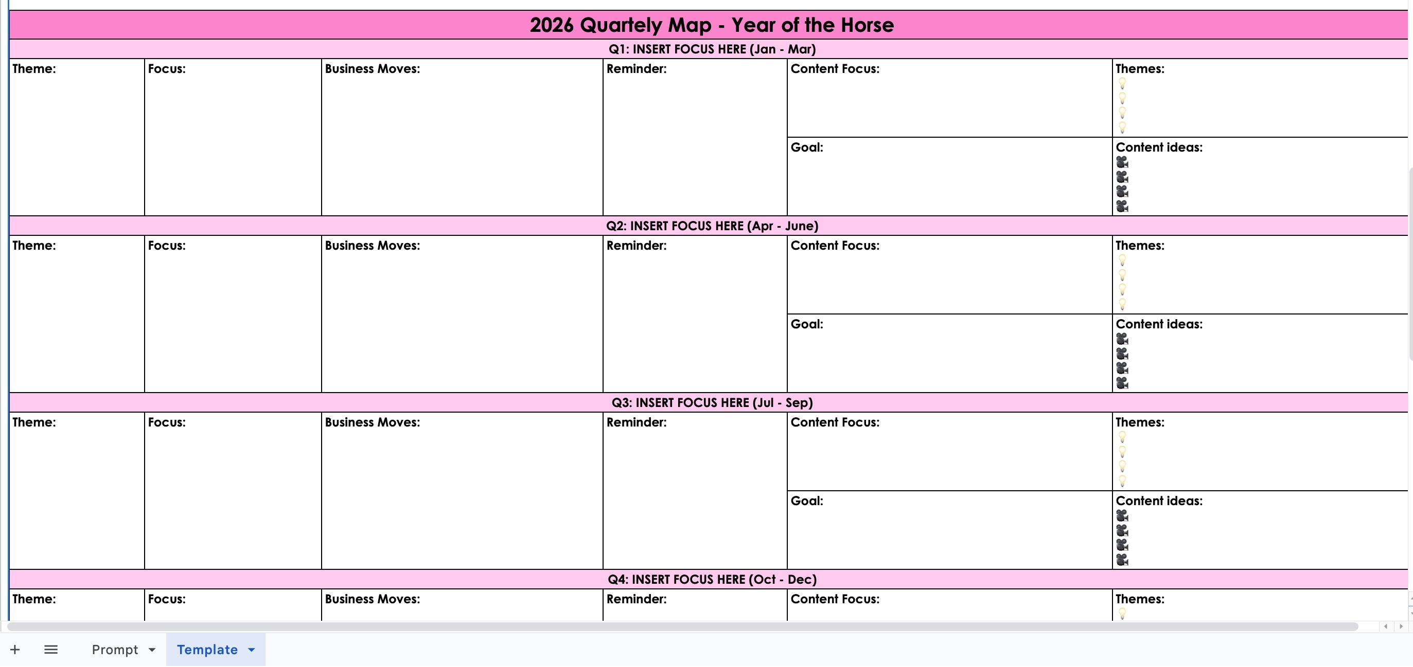 2026 Life and Business Planner and Prompt