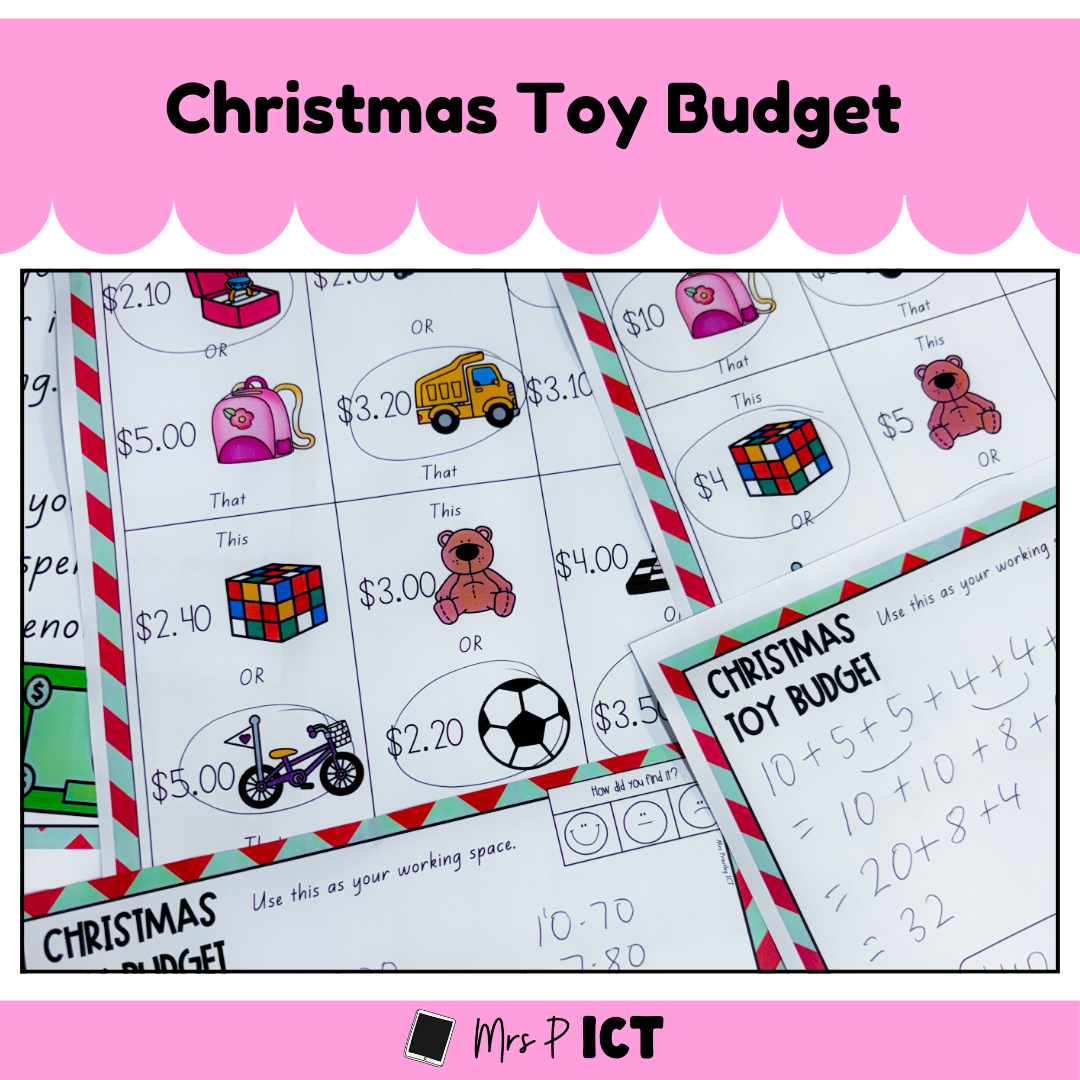 Christmas Toy Budget Activity