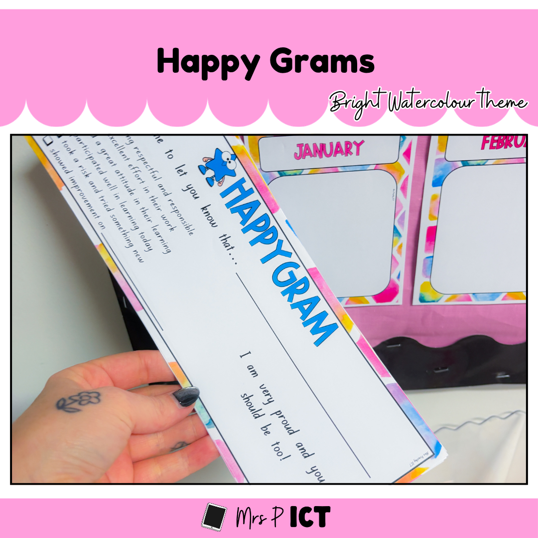Happy Grams - bright watercolour
