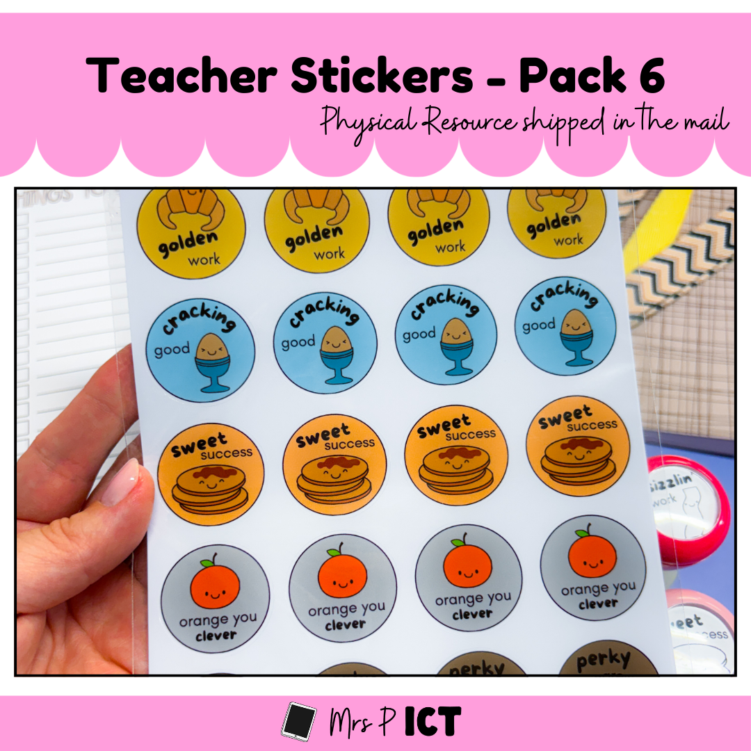 Teacher Stickers - Pack 6